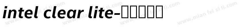intel clear lite字体转换